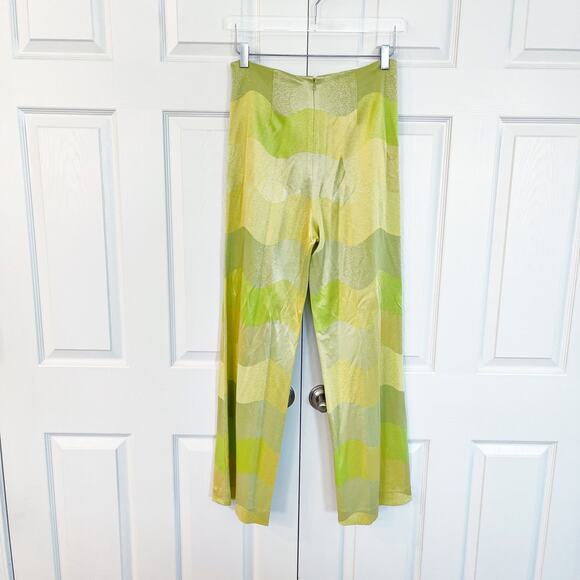 Alexis Angelika Straight Leg Pants in Lime Waves - Picture 9 of 11
